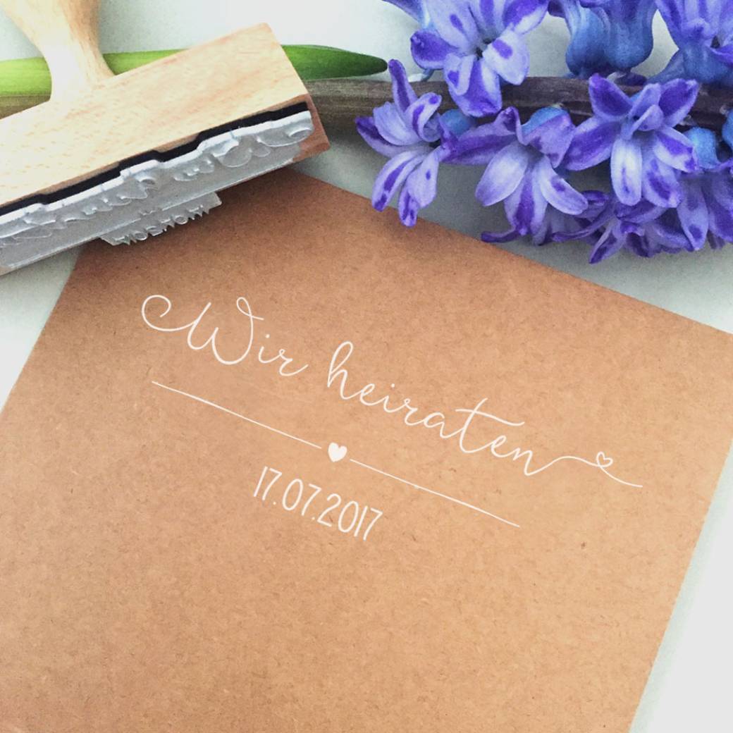 Holzstempel Wir heiraten Holzstempel Wir heiraten