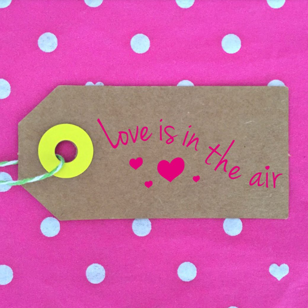 Holzstempel Love is in the air