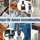 Trodat und Colop Stempel für Secondhandläden – Werbebild mit Schmuckregalen, Kleiderständern, Büromöbeln und Lagerhalle