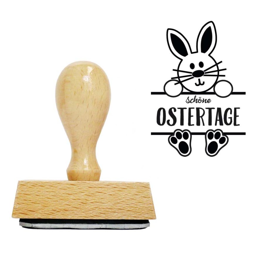 Holzstempel Frohe Ostertage Holzstempel Frohe Ostertage