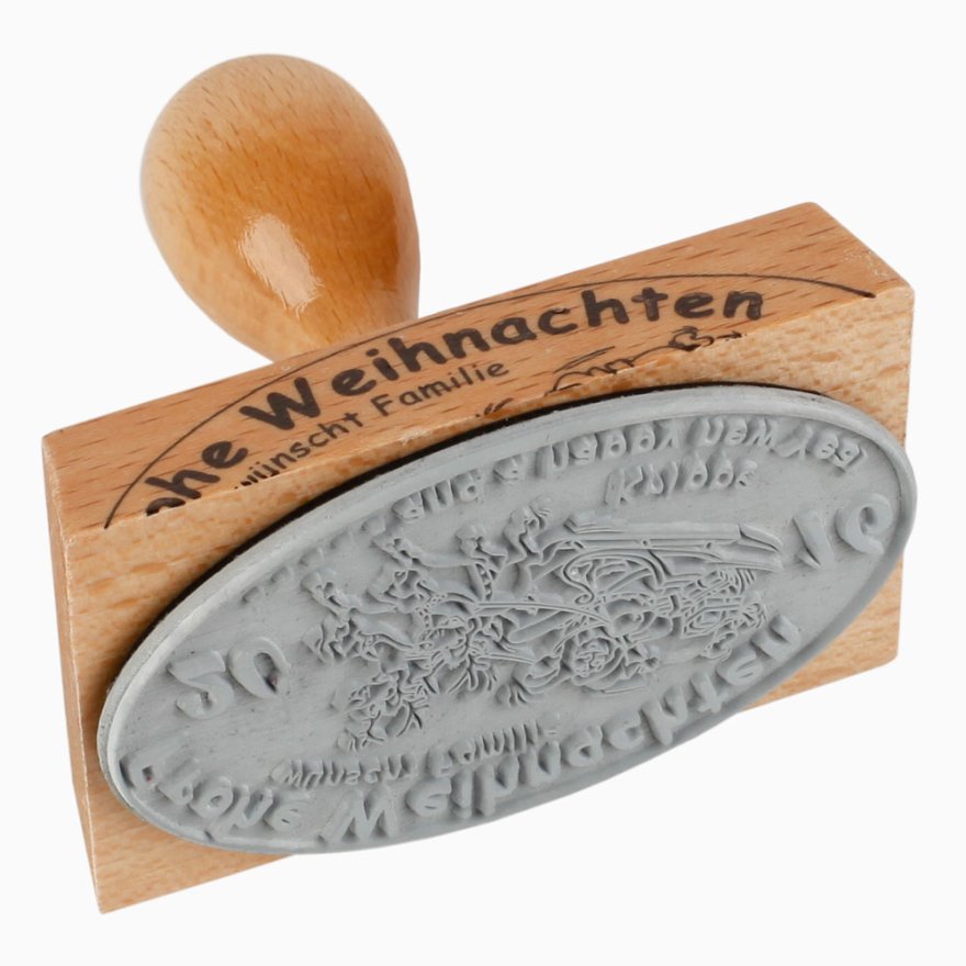 Holzstempel 80x50 mm oval Holzstempel 80x50 mm oval